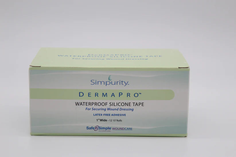 DermaPro Waterproof Silicone Tape, 1 inch X 15 Feet, 1 Roll, Simpurity